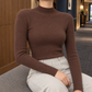 Fine Rib Mock Neck Jumper