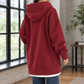 Oversized Fleece Zip Hoodie, Thigh Length