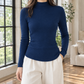 Pure Wool Slim Mock Neck Jumper