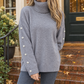 Relaxed Roll Neck Jumper in Soft Knit