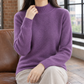Smooth Silky Knit Mock Neck Jumper