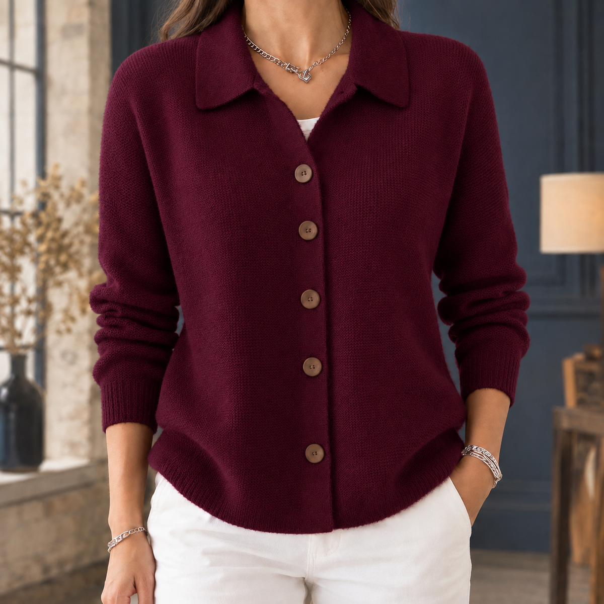 Relaxed Wool Cardigan