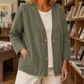 Jacket Washed Cotton Collarless with Two-Button Front
