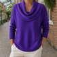 Cowl Neck Jumper with Dropped Shoulders