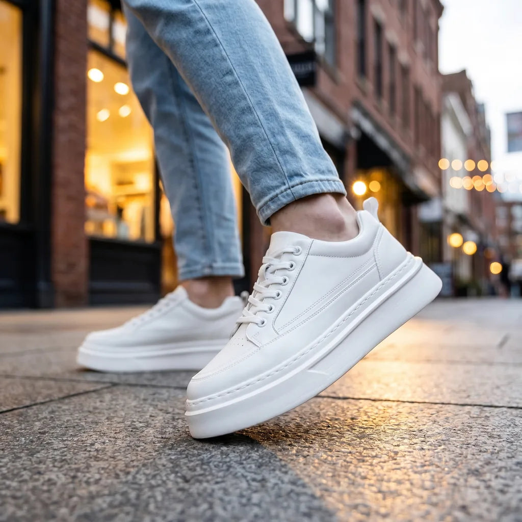 Lewis Men's Split Leather Low-Top Sneakers