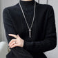 Lambswool Patterned Roll Neck Jumper
