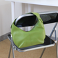 Shoulder Bag Textured Faux Leather with Zip and Wide Strap