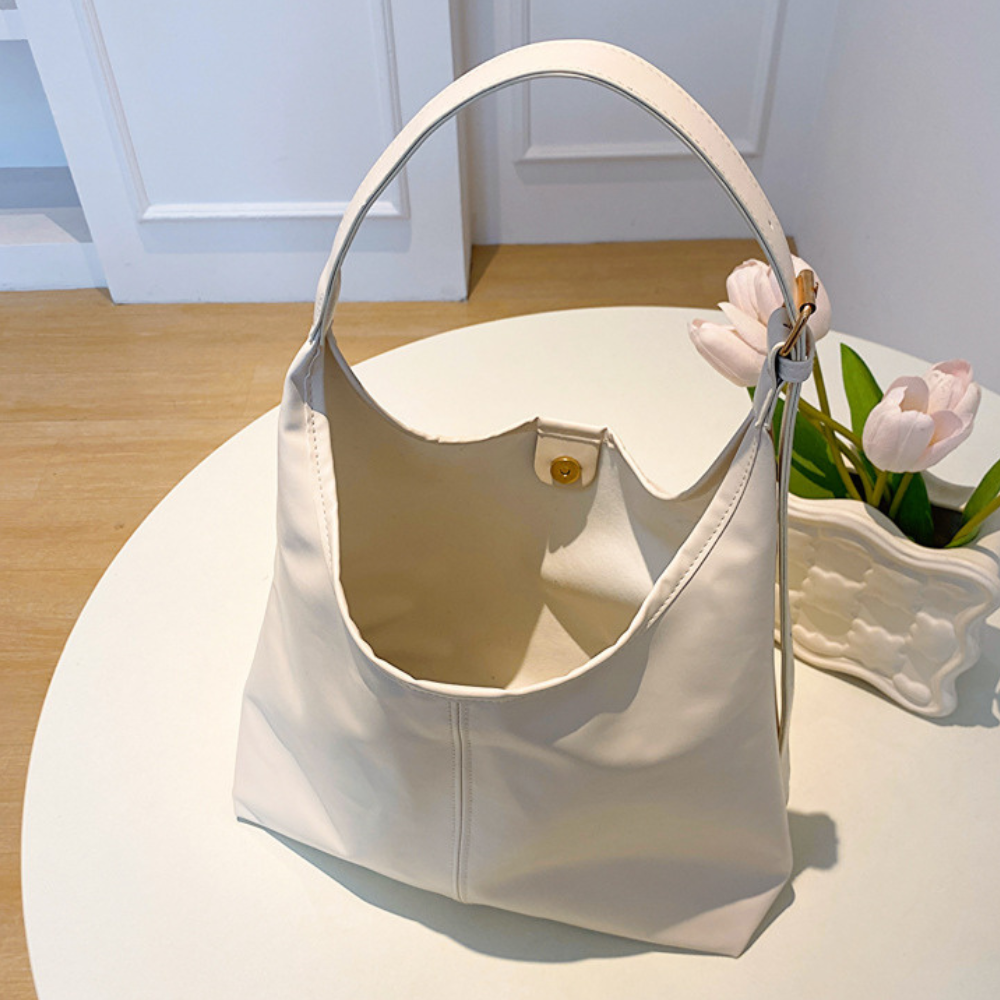 Hobo Bag Faux Leather with Adjustable Strap and Magnetic Closure
