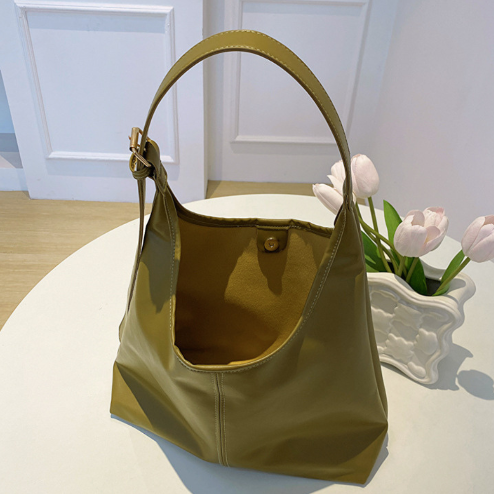 Hobo Bag Faux Leather with Adjustable Strap and Magnetic Closure