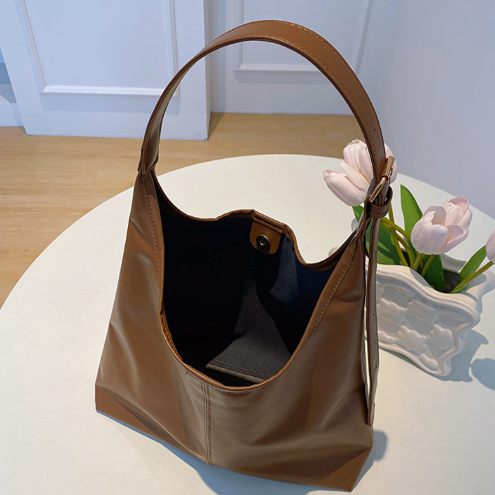 Hobo Bag Faux Leather with Adjustable Strap and Magnetic Closure