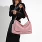 Tote Bag Faux Leather with Magnetic Flap, Zip and Side Pockets