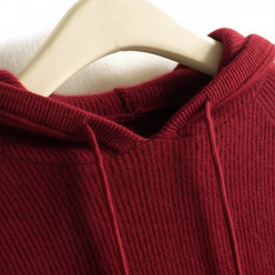 Cashmere-Feel Knitted Hoodie