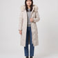 Long Fitted Puffer Parka with Faux Fur Hood