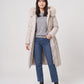 Long Fitted Puffer Parka with Faux Fur Hood