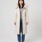 Long Fitted Puffer Parka with Faux Fur Hood
