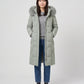Long Fitted Puffer Parka with Faux Fur Hood