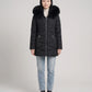 Fitted Mid-Length Parka with Faux Fur Hood