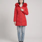 Fitted Mid-Length Parka with Faux Fur Hood