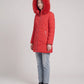 Fitted Mid-Length Parka with Faux Fur Hood