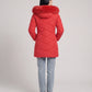 Fitted Mid-Length Parka with Faux Fur Hood