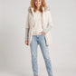 Mid-Length Quilted Parka with Knitted Sleeves