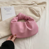 Top Handle Bag Faux Leather with Knotted Handle