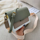 Crossbody Bag Faux Leather Two-Tone with Two Removable Straps