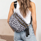 Crossbody Bag Checkered Water-Repellent Nylon with Double Zip