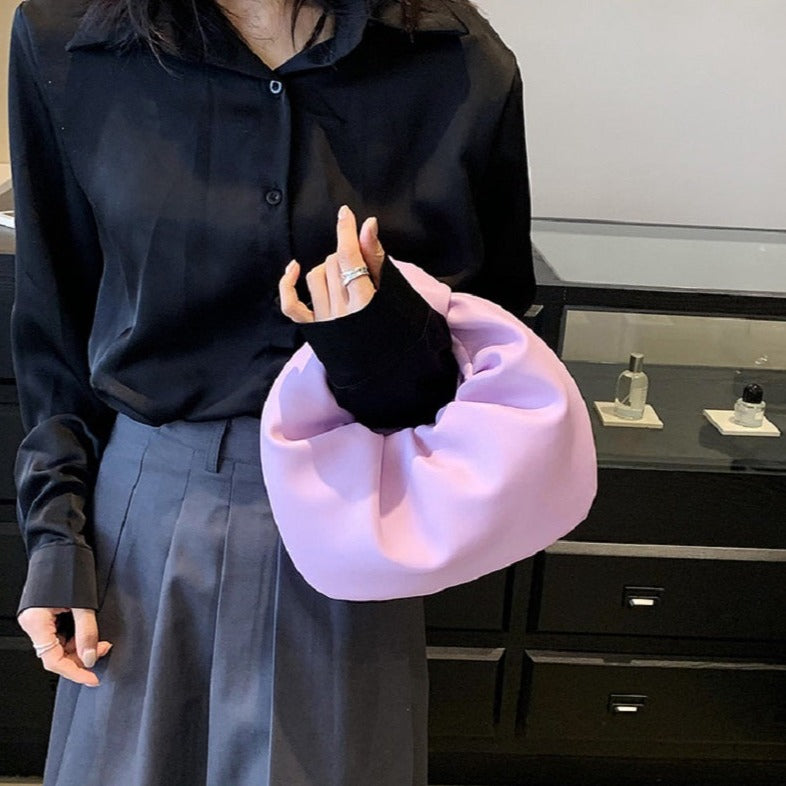 Top Handle Bag Faux Leather with Knotted Handle