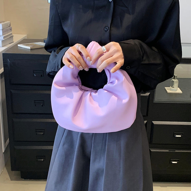 Top Handle Bag Faux Leather with Knotted Handle
