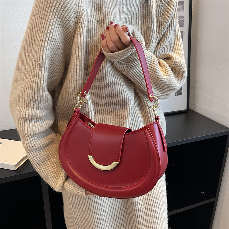 Crossbody Bag Faux Leather with Top Handle and Removable Strap