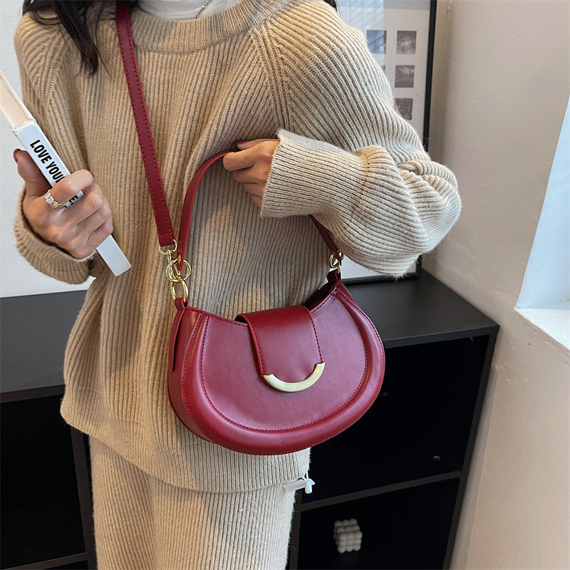 Crossbody Bag Faux Leather with Top Handle and Removable Strap