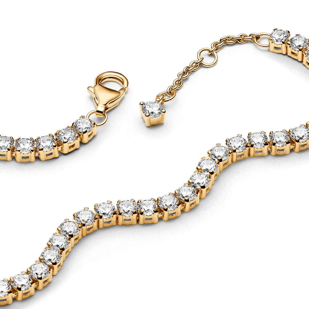 Pandora Sparkling Tennis Bracelet - 14k gold plating