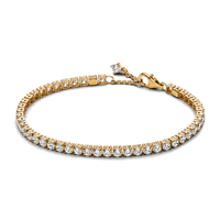Pandora Sparkling Tennis Bracelet - 14k gold plating