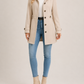 Trench Coat Polyester Tailored with Adjustable Waist Belt