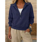 Lapel Collar Half-Zip Sweatshirt