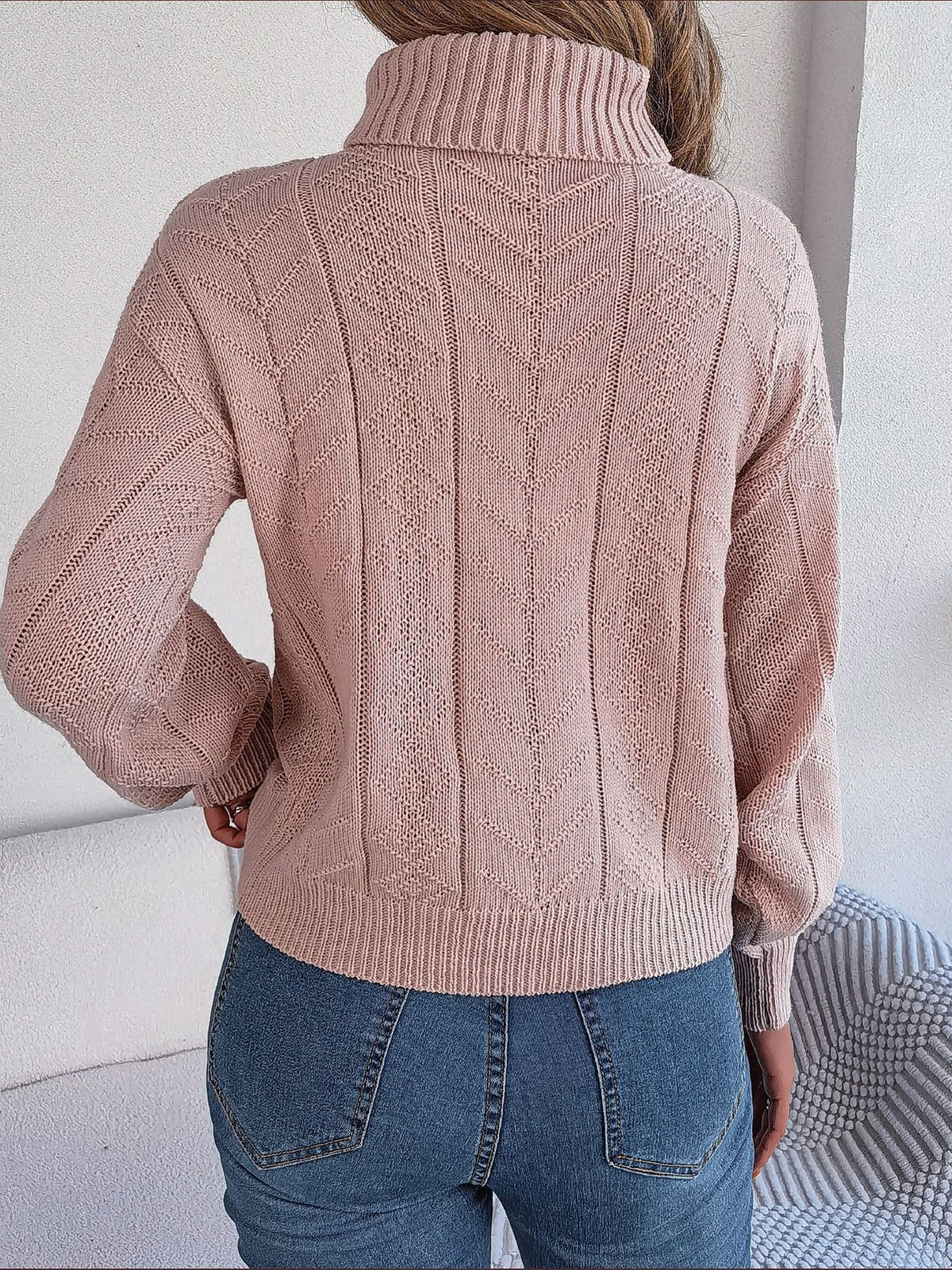 Chunky Cable Roll Neck