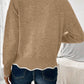 Scallop Trim V-Neck Jumper
