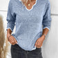 Scallop Trim V-Neck Jumper