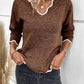 Scallop Trim V-Neck Jumper
