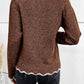 Scallop Trim V-Neck Jumper