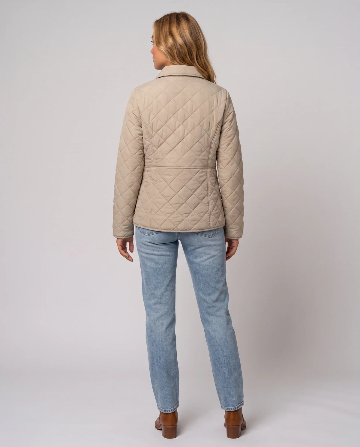 Quilted Jacket with Shirt Collar