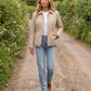 Quilted Jacket with Shirt Collar