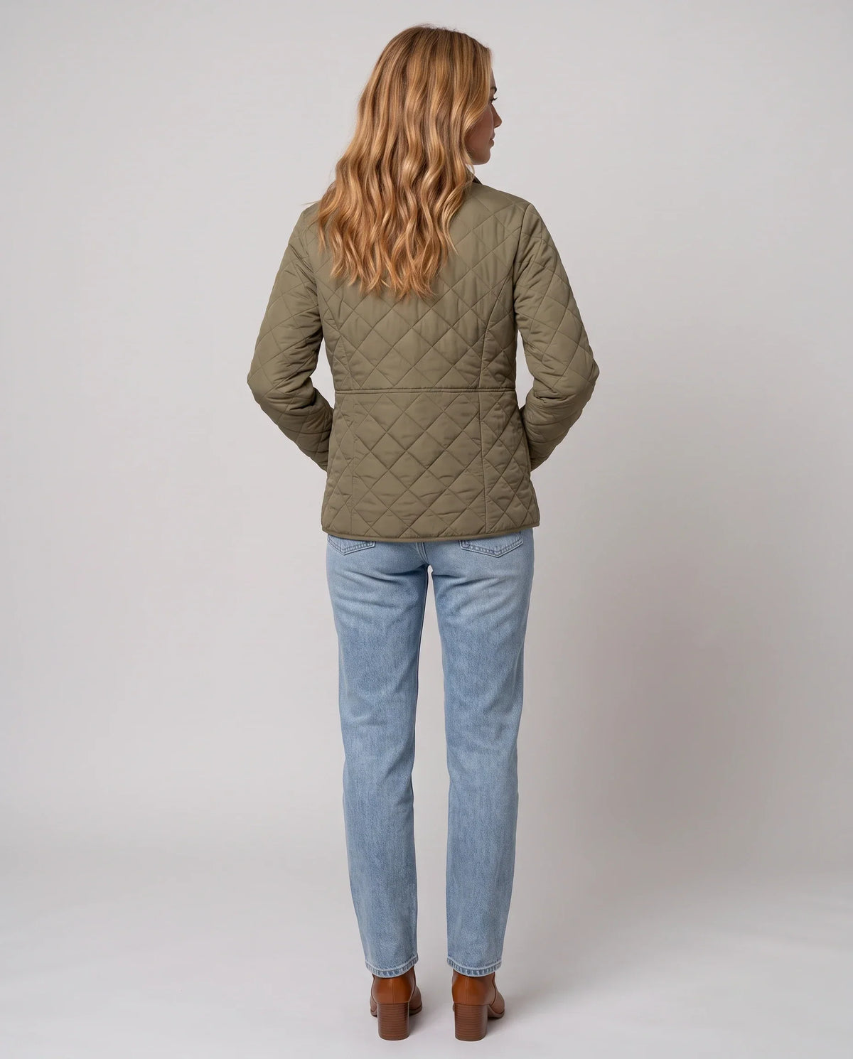 Quilted Jacket with Shirt Collar