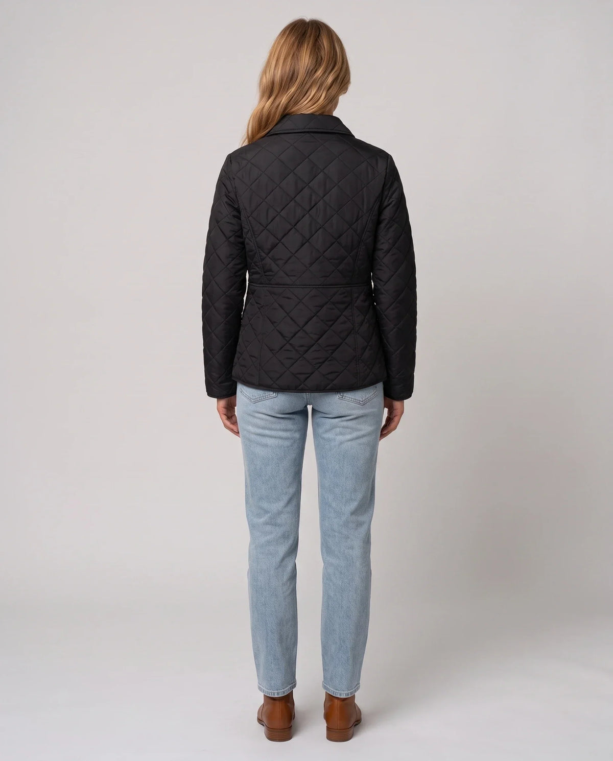 Quilted Jacket with Shirt Collar