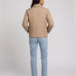Quilted Jacket with Shirt Collar and Gold Poppers