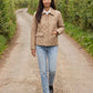 Quilted Jacket with Shirt Collar and Gold Poppers