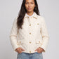Quilted Jacket with Shirt Collar and Gold Poppers