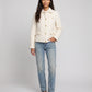 Quilted Jacket with Shirt Collar and Gold Poppers