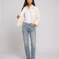 Quilted Jacket with Shirt Collar and Gold Poppers